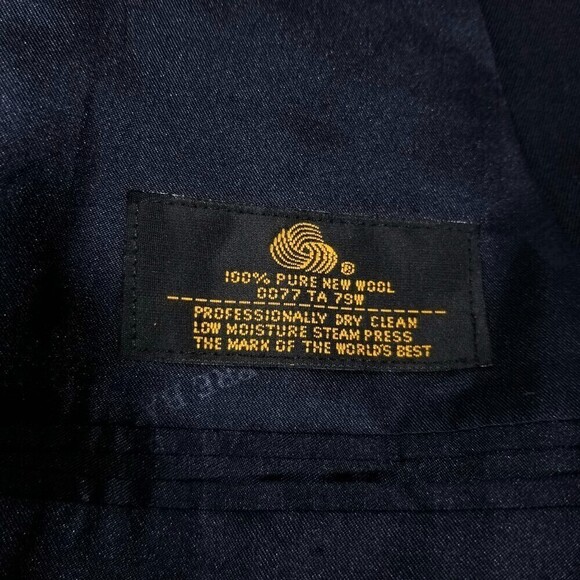 Vintage Pierre Balmain Navy 100% Wool Double Breasted Blazer Suit Jacket Mens 43 - Picture 5 of 6